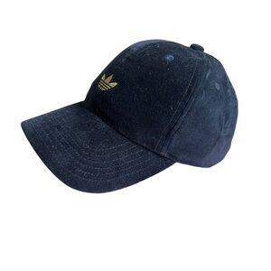 Adidas black and gold velvet baseball hat